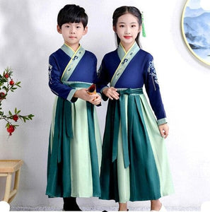 Chinese Kids  Stage Dance Dress Chinese Traditional Costumes New Year Children Tang Suit Performance Hanfu Kids Cheongsam Hanfu | Tryst Hanfus