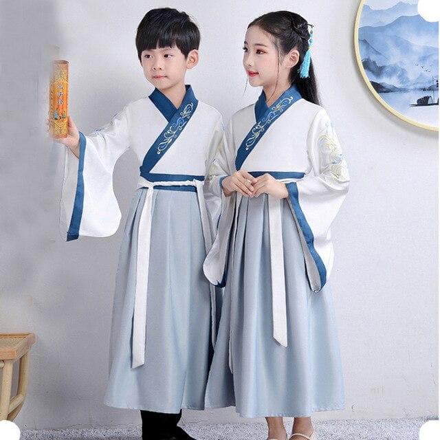 Chinese Kids  Stage Dance Dress Chinese Traditional Costumes New Year Children Tang Suit Performance Hanfu Kids Cheongsam Hanfu | Tryst Hanfus