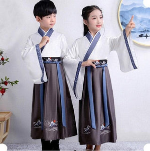 Chinese Kids  Stage Dance Dress Chinese Traditional Costumes New Year Children Tang Suit Performance Hanfu Kids Cheongsam Hanfu | Tryst Hanfus