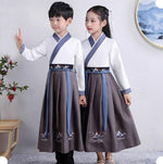 Load image into Gallery viewer, Chinese Kids  Stage Dance Dress Chinese Traditional Costumes New Year Children Tang Suit Performance Hanfu Kids Cheongsam Hanfu | Tryst Hanfus
