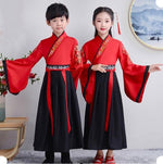 Load image into Gallery viewer, Chinese Kids  Stage Dance Dress Chinese Traditional Costumes New Year Children Tang Suit Performance Hanfu Kids Cheongsam Hanfu | Tryst Hanfus
