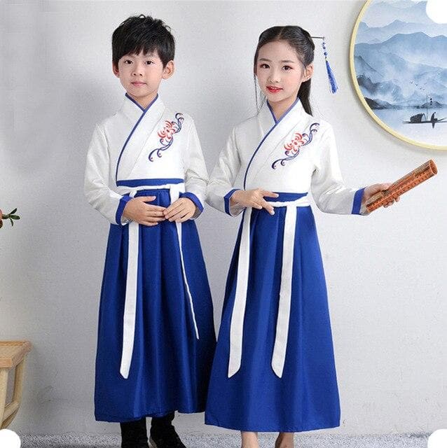 Chinese Kids  Stage Dance Dress Chinese Traditional Costumes New Year Children Tang Suit Performance Hanfu Kids Cheongsam Hanfu | Tryst Hanfus