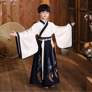 Boy Tang Dynasty Embroidery Performance Costume New Year Festival Kids Clothing Set Chinese Traditional Children Hanfu Dress | Tryst Hanfus