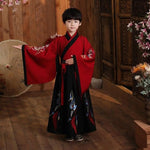 Load image into Gallery viewer, Boy Tang Dynasty Embroidery Performance Costume New Year Festival Kids Clothing Set Chinese Traditional Children Hanfu Dress | Tryst Hanfus
