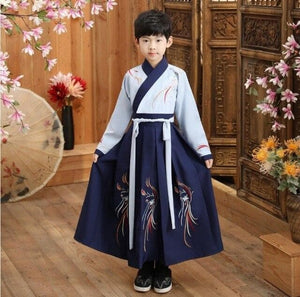 Boy Tang Dynasty Embroidery Performance Costume New Year Festival Kids Clothing Set Chinese Traditional Children Hanfu Dress | Tryst Hanfus