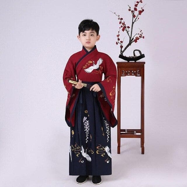 Boy Tang Dynasty Embroidery Performance Costume New Year Festival Kids Clothing Set Chinese Traditional Children Hanfu Dress | Tryst Hanfus