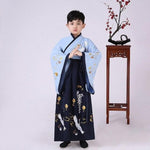 Load image into Gallery viewer, Boy Tang Dynasty Embroidery Performance Costume New Year Festival Kids Clothing Set Chinese Traditional Children Hanfu Dress | Tryst Hanfus
