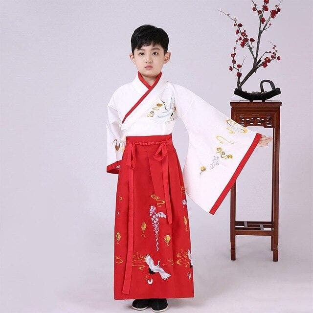 Boy Tang Dynasty Embroidery Performance Costume New Year Festival Kids Clothing Set Chinese Traditional Children Hanfu Dress | Tryst Hanfus