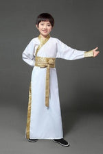 Last inn bildet i Galleri-visningsprogrammet, Kids Chinese Ancient Costume Male Traditional Party Clothing Folk Dance Adult Children Chinese Hanfu Boy Costumes Set | Tryst Hanfus
