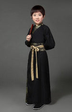 Last inn bildet i Galleri-visningsprogrammet, Kids Chinese Ancient Costume Male Traditional Party Clothing Folk Dance Adult Children Chinese Hanfu Boy Costumes Set | Tryst Hanfus
