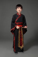 Last inn bildet i Galleri-visningsprogrammet, Kids Chinese Ancient Costume Male Traditional Party Clothing Folk Dance Adult Children Chinese Hanfu Boy Costumes Set | Tryst Hanfus
