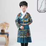 Load image into Gallery viewer, A very temperamental Chinese traditional cultural costume children Hanfu, it looks noble and elegant like a fairy. Tryst Hanfus  is the best Hanfu brand in China, a model of modern Hanfu. Enjoy the temptation of uniforms brought by fairy skirts. Give a Hanfu costume. Gift for your children, boy and girl Children hanfu dress
