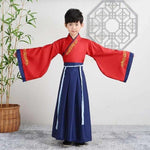 Lade das Bild in den Galerie-Viewer, Chinese Dress  Boy New Year Tang Suit for Children  Chinese Traditional Costume for Kids Boy Hanfu Top Skirt Stage Outfit  | Tryst Hanfus
