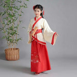 Lade das Bild in den Galerie-Viewer, Chinese Dress  Boy New Year Tang Suit for Children  Chinese Traditional Costume for Kids Boy Hanfu Top Skirt Stage Outfit  | Tryst Hanfus
