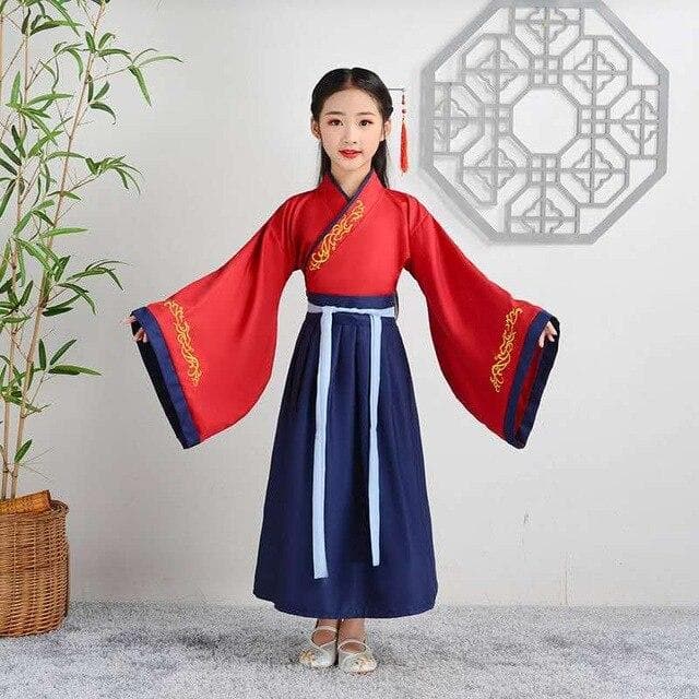 Chinese Dress  Boy New Year Tang Suit for Children  Chinese Traditional Costume for Kids Boy Hanfu Top Skirt Stage Outfit  | Tryst Hanfus