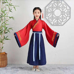 Lade das Bild in den Galerie-Viewer, Chinese Dress  Boy New Year Tang Suit for Children  Chinese Traditional Costume for Kids Boy Hanfu Top Skirt Stage Outfit  | Tryst Hanfus
