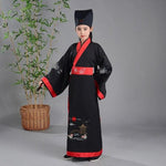 Lade das Bild in den Galerie-Viewer, Chinese Dress  Boy New Year Tang Suit for Children  Chinese Traditional Costume for Kids Boy Hanfu Top Skirt Stage Outfit  | Tryst Hanfus
