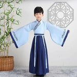 Lade das Bild in den Galerie-Viewer, Chinese Dress  Boy New Year Tang Suit for Children  Chinese Traditional Costume for Kids Boy Hanfu Top Skirt Stage Outfit  | Tryst Hanfus
