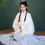 Load image into Gallery viewer, A very temperamental Chinese traditional cultural costume female Hanfu, it looks noble and elegant like a fairy. Tryst Hanfus  is the best Hanfu brand in China, a model of modern Hanfu. Enjoy the temptation of uniforms brought by fairy skirts. Give a Hanfu costume. Gift for your girlfriend, hanfu dress
