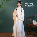 Muatkan imej ke dalam penonton Galeri, Woman Chinese Traditional  Dress Embroidered Top Floral Skirt Fairy Style Ming Dynasty Set | Tryst Hanfu &amp; Cheongsam
