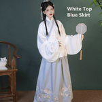 Load image into Gallery viewer, A very temperamental Chinese traditional cultural costume female Hanfu, it looks noble and elegant like a fairy. Tryst Hanfus  is the best Hanfu brand in China, a model of modern Hanfu. Enjoy the temptation of uniforms brought by fairy skirts. Give a Hanfu costume. Gift for your girlfriend, hanfu dress
