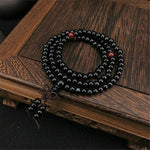 Last inn bildet i Galleri-visningsprogrammet, Black/Red 108 Beads 8mm Sandalwood Buddhist Jewelry Buddha Wood Prayer Bead Mala Unisex Men Bracelets &amp; Bangles Jewelry Bijoux
