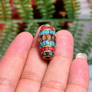 Different Size Brass Crushed Rammel Avalokitesvara Nepal Beads Prayer Buddha Horn Tibetan Necklace Bracelets DIY Jewelry Making