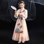 Muatkan imej ke dalam penonton Galeri, Chinese Hanfu  Dress For Girls Dresses Kids Clothes Wedding Events Flower Girl Dress Birthday Party Costumes Children Clothing | Tryst Hanfus
