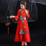 Load image into Gallery viewer, Chinese Hanfu  Dress For Girls Dresses Kids Clothes Wedding Events Flower Girl Dress Birthday Party Costumes Children Clothing | Tryst Hanfus
