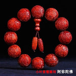 Lade das Bild in den Galerie-Viewer, India Lobular Red Sandalwood Bracelets 2.0 Explode Full Venus High Oil Dense Old Material Red Wood Buddha Beads Bracelets 108
