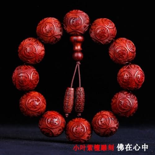 India Lobular Red Sandalwood Bracelets 2.0 Explode Full Venus High Oil Dense Old Material Red Wood Buddha Beads Bracelets 108