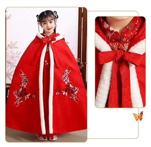 New Embroider Girl's Hanfu Cheongsam Chinese Tradition Wedding Flower Girl Dress Cute Kids New Year Dress Clothes | Tryst Hanfus