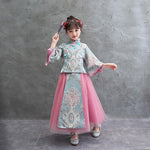 Muatkan imej ke dalam penonton Galeri, Children Hanfu Cosplay Girls Hanfu Clothing Chinese Ancient Costume Traditional Dress for Kids Stage Wear | Tryst Hanfus
