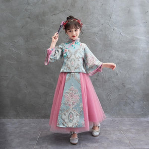 Children Hanfu Cosplay Girls Hanfu Clothing Chinese Ancient Costume Traditional Dress for Kids Stage Wear | Tryst Hanfus