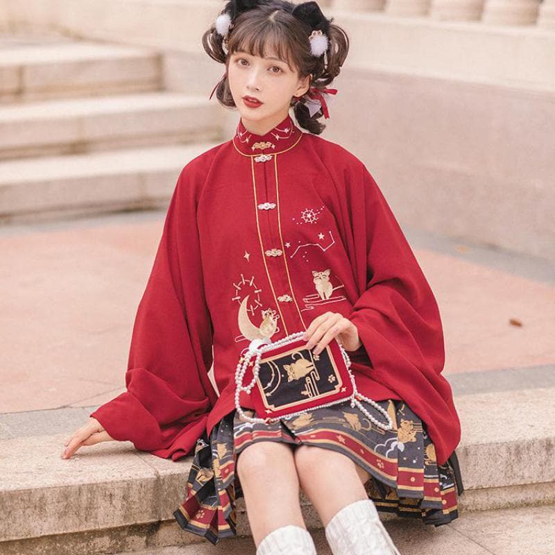 Ancient Female Hanfu Clothing Novelty Satin Cosplay Costumes Spring Autumn New Chinese Traditional Stage Performance Suit | Tryst Hanfus