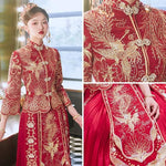 Lade das Bild in den Galerie-Viewer, Embroidery Bride Cheongsam Married Suits Chinese Style Wedding 丨Tryst Hanfus &amp; Cheongsam
