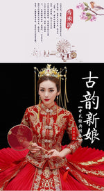 Lade das Bild in den Galerie-Viewer, Embroidery Bride Cheongsam Married Suits Chinese Style Wedding 丨Tryst Hanfus &amp; Cheongsam
