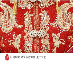 Embroidery Bride Cheongsam Married Suits Chinese Style Wedding 丨Tryst Hanfus & Cheongsam