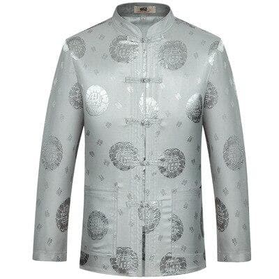 Male New Year Chinese Traditional Tops Man Tai Chi Long Sleeve Shirt Festival Party Banquet Tang Suit Vintage Cheongsam Clothing