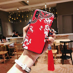 Load image into Gallery viewer, Chinese Style Embossed Tassel Phone Case for iPhone 11 12 13 Pro Max XS MAX XR Soft Back Cover for iPhone X 8 7 6S 6 Plus Coque
