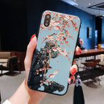 Load image into Gallery viewer, Chinese Style Embossed Tassel Phone Case for iPhone 11 12 13 Pro Max XS MAX XR Soft Back Cover for iPhone X 8 7 6S 6 Plus Coque
