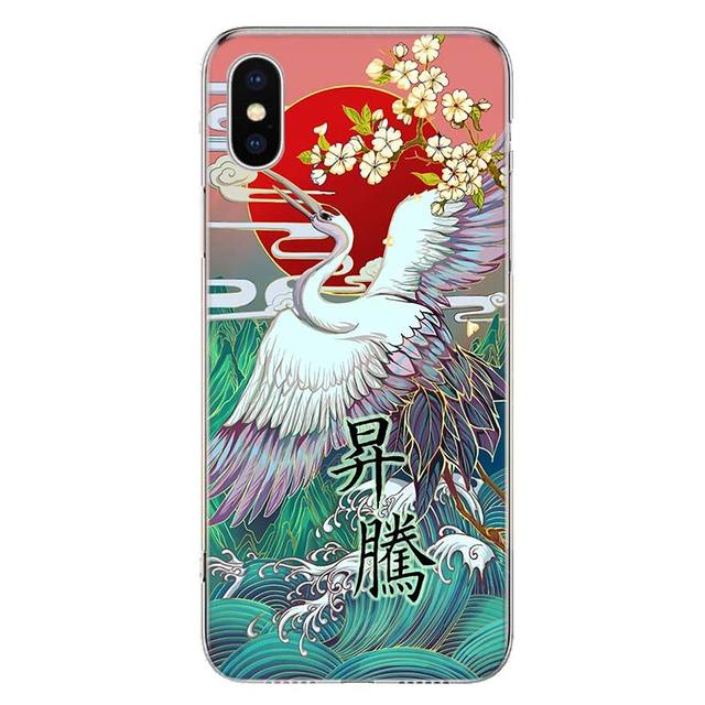 Chinese Elements Animal Pattern Cover Phone Case For Apple iPhone 11 12 13 Pro XR X XS Max 7 8 6 6S Plus + Mini 5S SE 2020 Print