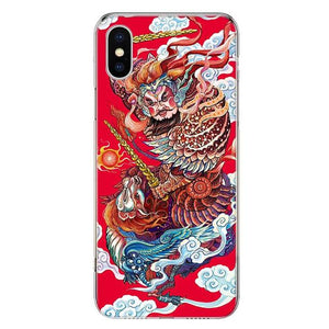 Chinese Elements Animal Pattern Cover Phone Case For Apple iPhone 11 12 13 Pro XR X XS Max 7 8 6 6S Plus + Mini 5S SE 2020 Print